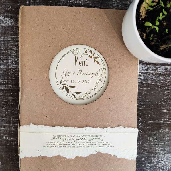 menù carta piantabile nozze ecologiche ecofattoart